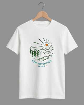 DRIPTHREAD Graphic Print Men Round Neck White T-Shirt