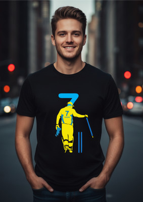 Uniplanet Store Printed Men Round Neck Black T-Shirt