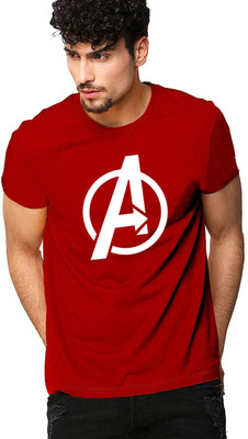 sms creation Graphic Print Men Round Neck Maroon T-Shirt