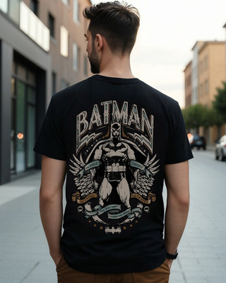 BEWAKOOF Graphic Print Men Round Neck Black T-Shirt