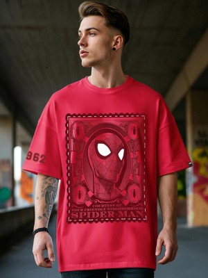 BEWAKOOF Graphic Print Men Round Neck Red T-Shirt