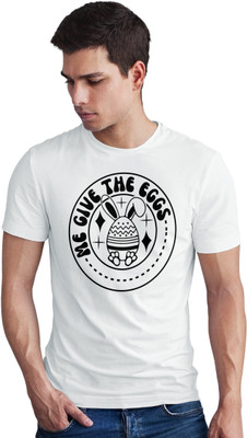 Seek Buy Love Printed Men Round Neck White T-Shirt