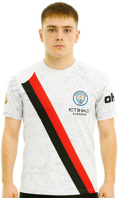 ponss Printed Men Polo Neck White T-Shirt