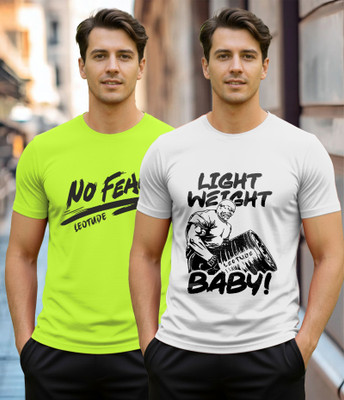 Leotude Graphic Print Men Round Neck Multicolor T-Shirt