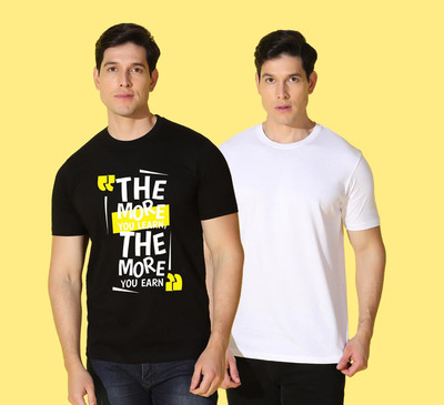 WOOSTRO Typography Men Round Neck Multicolor T-Shirt