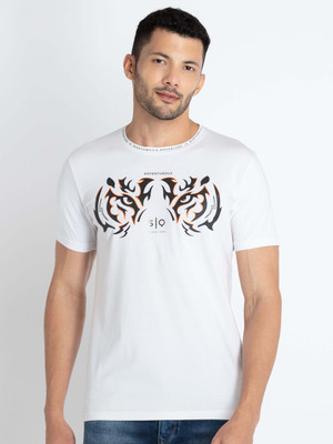 Status Quo Printed Men Round Neck White T-Shirt
