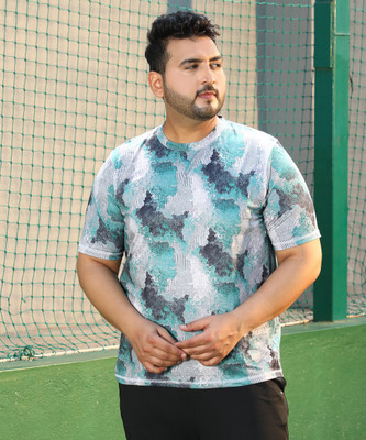 Instafab Plus Printed Men Crew Neck Multicolor T-Shirt