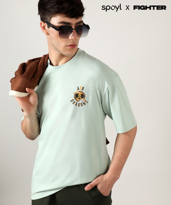 CAMPUS SUTRA Solid Men Round Neck Green T-Shirt