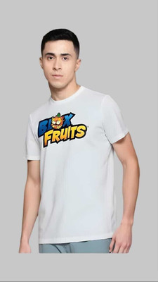 Royal Creations By Rv Printed Men Round Neck White T-Shirt