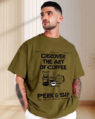 AUSK Printed Men Round Neck Green T-Shirt