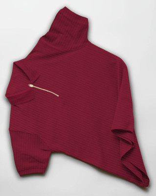 AOOSH Self Design Men Polo Neck Maroon T-Shirt