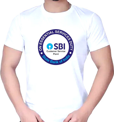 CSC CSP Printed Men Round Neck White T-Shirt