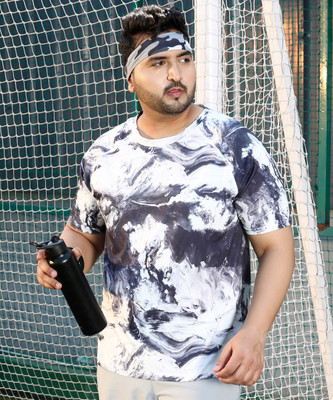 Instafab Plus Printed Men Crew Neck Multicolor T-Shirt