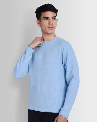 DCYPHR Solid Men Crew Neck Blue T-Shirt