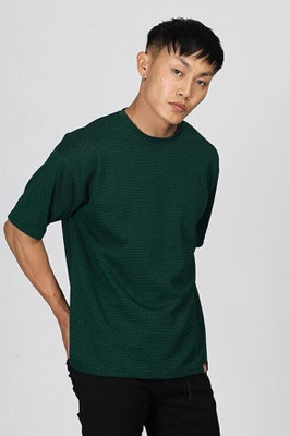 COPEHHI Solid Men Round Neck Black T-Shirt