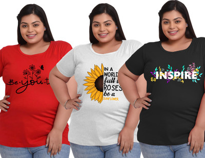 Elite soul Graphic Print Women Round Neck Multicolor T-Shirt
