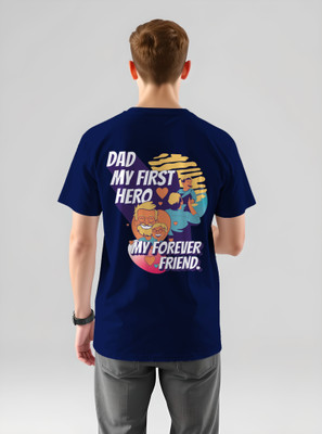 TheLyra Graphic Print Men Round Neck Blue T-Shirt
