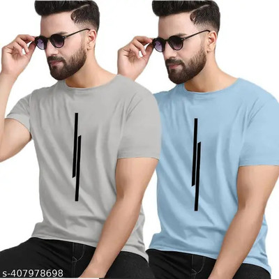 REVIZO Graphic Print Men Round Neck Multicolor T-Shirt