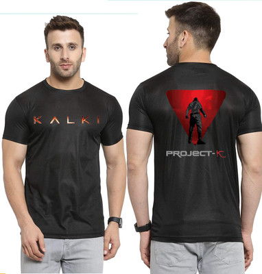 Tee Gallery Printed, Typography Men Round Neck Black T-Shirt