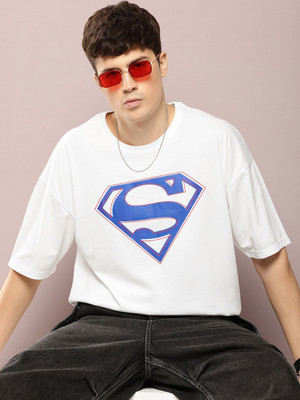 Kook N Keech Superman Graphic Print Men Round Neck White T-Shirt