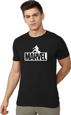 RULEDBYSUN Typography Men Round Neck Black T-Shirt