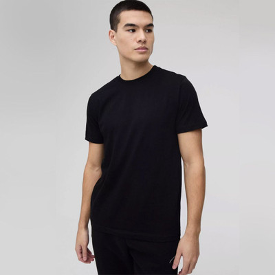 SONI BROS Solid Men Round Neck Black T-Shirt