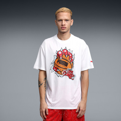 PUMA Printed Men Round Neck White T-Shirt