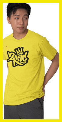 Streetfluencer Printed Men Round Neck Yellow T-Shirt