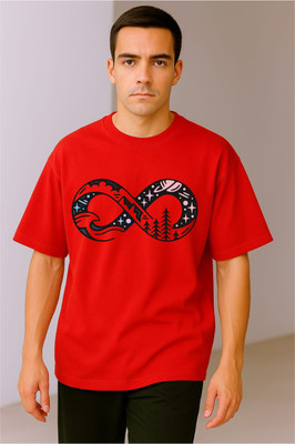 goodsign Printed Men Round Neck Red T-Shirt