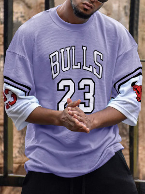 EyeBogler Printed Men Round Neck Purple T-Shirt