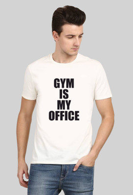 ShikharRetails Typography Men Round Neck White T-Shirt