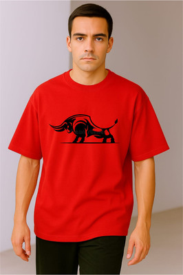 goodsign Printed Men Round Neck Red T-Shirt