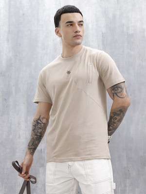 WROGN Printed Men Polo Neck Brown T-Shirt