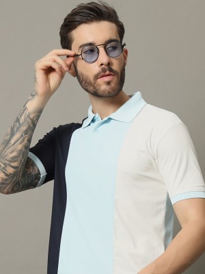 Nuovo Colorblock Men Polo Neck Multicolor T-Shirt