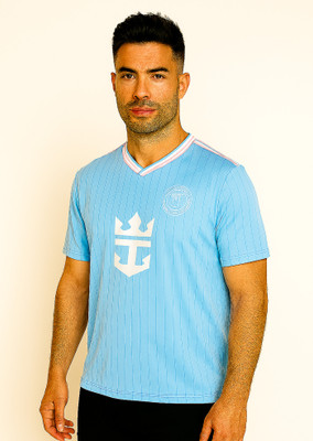 BUGOAT Printed Men Round Neck Blue T-Shirt