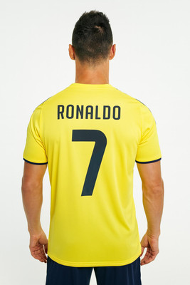 rjm Printed Men Polo Neck Yellow T-Shirt