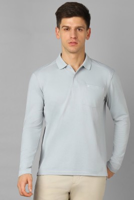 LOUIS PHILIPPE Solid Men Polo Neck Grey T-Shirt