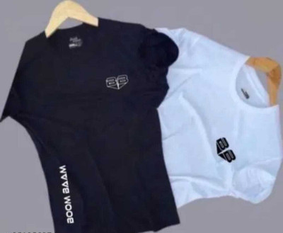 Magpy Printed Men Round Neck White, Black T-Shirt