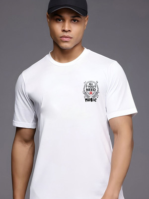 SZN Graphic Print Men Round Neck White T-Shirt