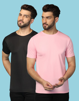 INKKR Solid Men Round Neck Multicolor T-Shirt