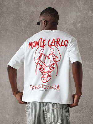 Relva Printed Men Round Neck White T-Shirt