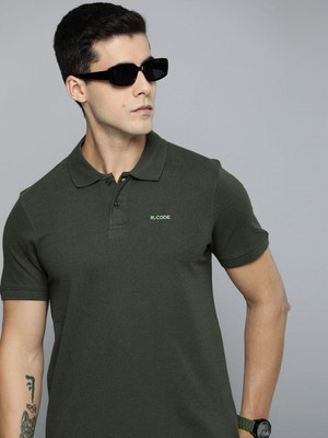 R.Code by The Roadster Life Co. Printed Men Round Neck Green T-Shirt
