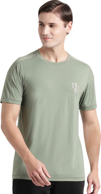 Wildcraft Solid Men Crew Neck Green T-Shirt