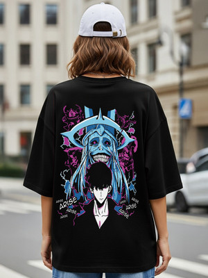 Manlino Graphic Print Women Round Neck Black T-Shirt