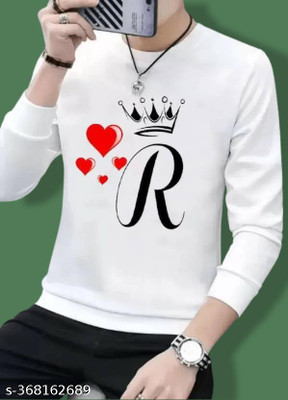Shopaholic Printed Men Round Neck White T-Shirt