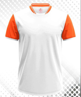 DIAMOND CLUSTER Solid Men Mandarin Collar White T-Shirt