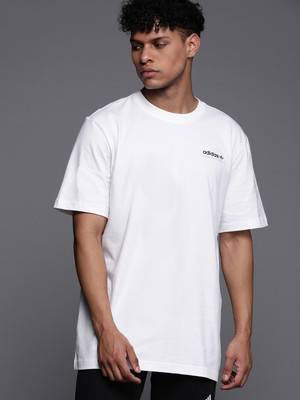 ADIDAS ORIGINALS Printed Men Round Neck White T-Shirt