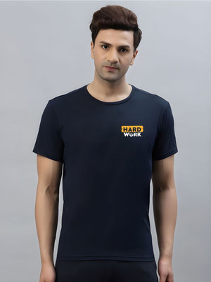 SZN Graphic Print Men Round Neck Grey T-Shirt