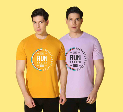 WOOSTRO Typography Men Round Neck Multicolor T-Shirt