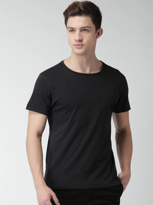 RULEDBYSUN Solid Men Round Neck Black T-Shirt
